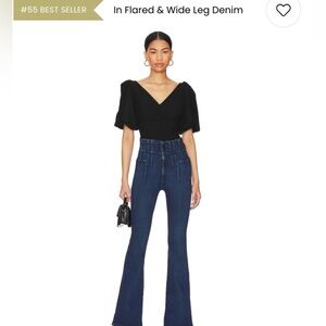 Free People High Waisted Flared Blue Jeans size 28
